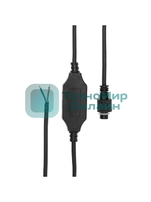 Шнур питания для уличных гирлянд Neon-night (без вилки) 3А, провода черный, IP65