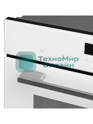 Духовой Шкаф электрический с паром Maunfeld MCMO5016STGW, 50л, дверца с 2 стеклами, белый