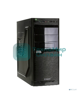 Компьютерный корпус Miditower ExeGate XP-330U Black, ATX, (XP450, Black,120мм), 2хUSB+2хUSB 3.0, Audio