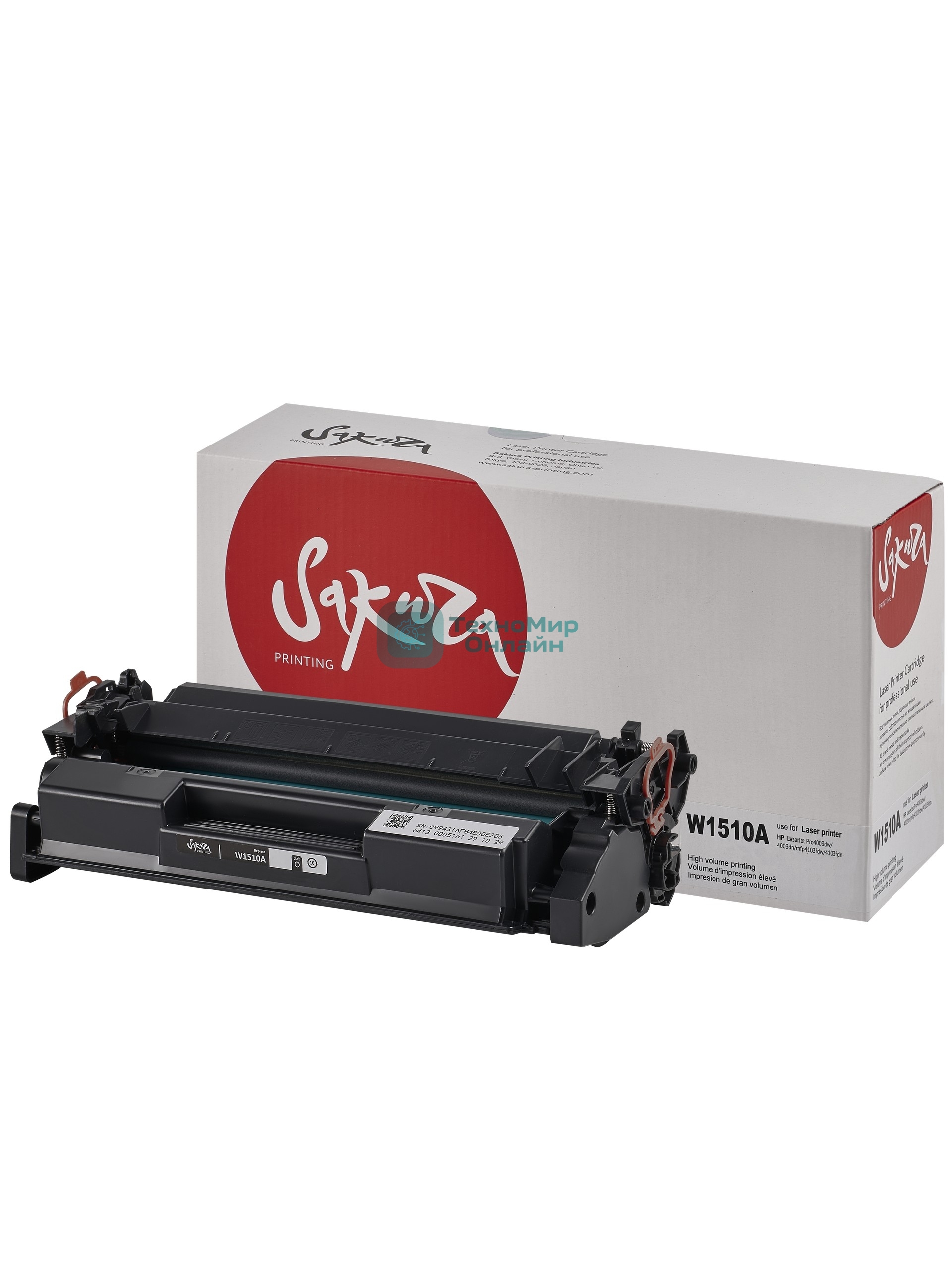 Картридж лазерный Sakura W1510A для HP 4003dw/4003dn/4103fdw/4103fdn, черный, 3050 к.