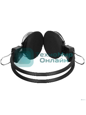 Проводные наушники Oklick HS-M200 черный, накладные, Jack 3.5 мм