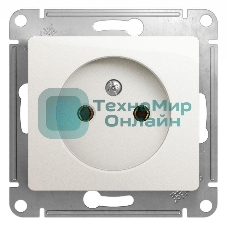 Механизм розетки 1-м СП Glossa 16А IP20 без заземл. перламутр SchE GSL000641