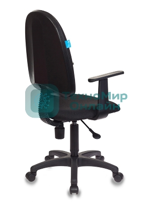 Кресло Бюрократ CH-1300/T-15-21 черный, экокожа, 120 кг, механизм качания