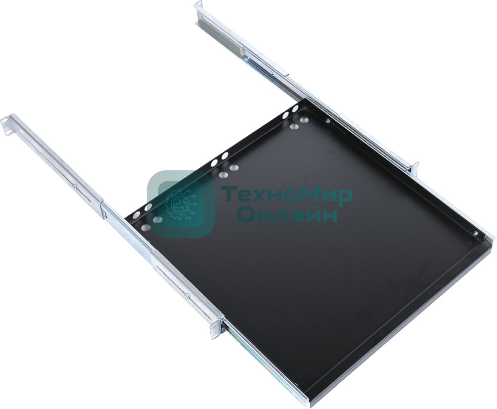 Полка клавиатурная ЦМО с телескопич. направляющими, регул. глубина 580-620 мм, черный (ТСВ-К4-9005)