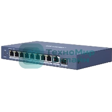 Коммутатор Hikvision DS-3E0510P-E 9G 1SFP 8PoE+ 110W неуправляемый
