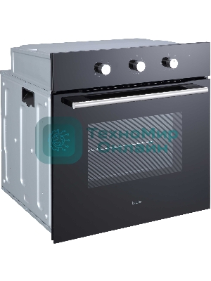 Духовой шкаф встраиваемый полноразмерный Evelux EO 620 B, 60 см, 8 режимов, 65л, черное стекло