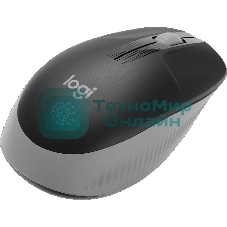 Мышь беспроводная Logitech M190 черный/серый, 1000 dpi, радиоканал, USB, кнопки - 3