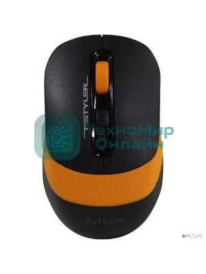 Мышь беспроводная A4Tech Fstyler FG10 черный/оранжевый, 2000 dpi, радиоканал, USB, кнопки - 4