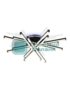 Потолочный светодиодный светильник Ambrella light FL6276 BK 119W черный 3000K-6400K+RGB 800*800*165 (ПДУ ИК)