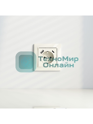 Рамка на 1 пост (слоновая кость, basic) W0012003