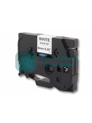 Картридж ленточный Cactus CS-TZ221 9 мм, 8 м, черный шрифт, белый фон, для BROTHER 1010/1280/1280VP/2700VP