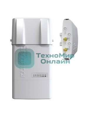 Точка доступа MikroTik RB912UAG-5HPnD-OUT BaseBox 5 (RouterBOARD 912UAG with 600Mhz Atheros CPU, 64MB RAM, 1xGigabit LAN, USB, miniPCIe, built-in 5Ghz 802.11a/n 2x2 two chain wireless with two RP-SMA connectors, Ro