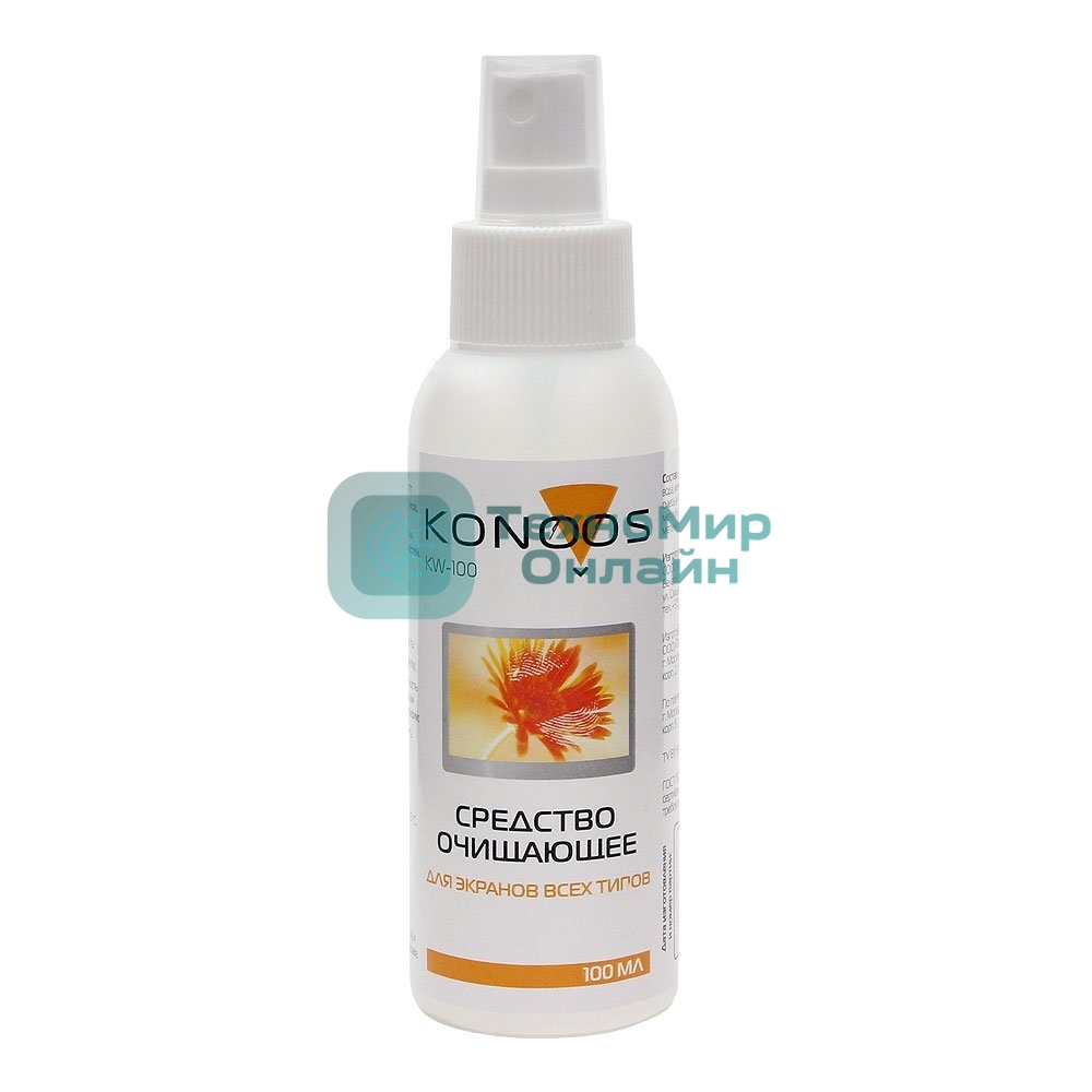 Средство очищающее для экранов Konoos (арт. КW-100), 100 мл