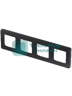 Рамка 4 поста антрацит Inspiria