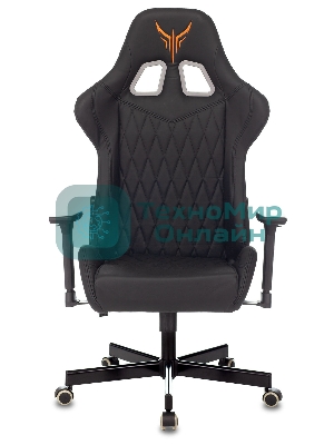 Кресло Knight ARMOR черный, экокожа, 120 кг, механизм качания