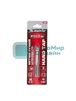 Метчик Matrix ручной М12x1,75 мм, Р6М5