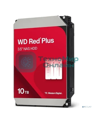 Жесткий диск HDD Western Digital 10Tb, 7200RPM SATA 3.5 Red Plus NAS 512MB buffer