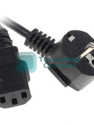 Кабель питания Cablexpert Schuko-C13, 3х0.5мм2, 6А, с заземлением, 1.8м, черный, без инд.уп., 500 шт [PC-186-1-2]