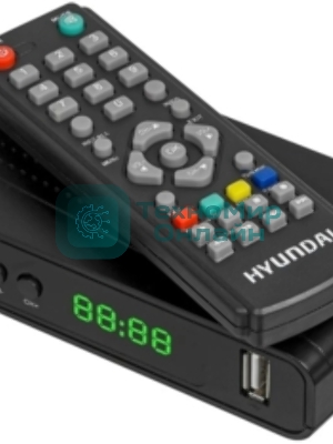 Приставка для цифрового ТВ Hyundai H-DVB520 черный + WiFi-адаптер, DVB-T2, DVB-T, DVB-C, HDMI, USB 2.0 х2
