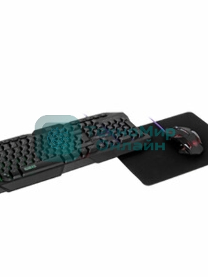 Комплект клавиатура+мышь Qumo Mystic K58/M76 проводной, USB, 3200 DPI, чёрный