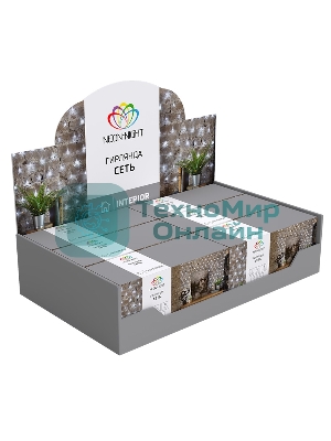 Гирлянда Neon-night Сеть с контроллером 1.5х1.5м 150 LED мульти. прозрачный провод 12Вт 220В IP20