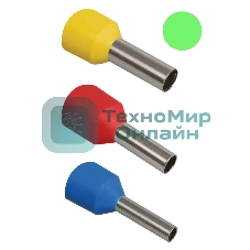 Наконечник-гильза изол. Е6018 (уп. 100 шт) IEK UGN10-006-06-18
