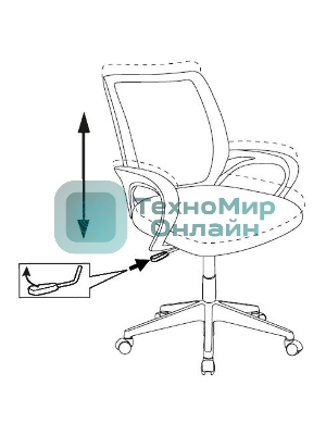 Кресло Бюрократ BuroKIDS 1 W белый, ткань, 120 кг