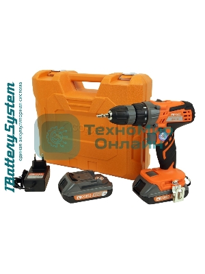 Дрель аккумуляторная СОЮЗ ДШС-18К 18 В, 1BatterySystem, 2 акк. 2 Ач