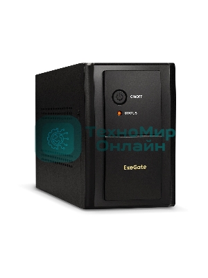 Источник бесперебойного питания ExeGate SpecialPro UNB-2200.LED.AVR.EURO.RJ.USB 2200VA/1300W, LED, AVR, 4 евророзетки, RJ45/11, USB, черный