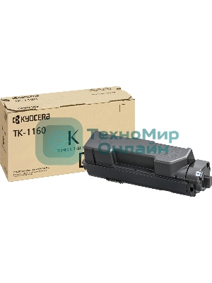 Картридж лазерный Kyocera TK-1160 (1T02RY0NL0) черный для P2040dn/P2040dw 7200 стр.