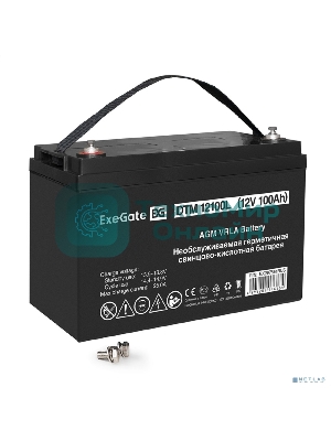 Аккумуляторная батарея ExeGate DTM 12100L (12V 100Ah, болт М6)