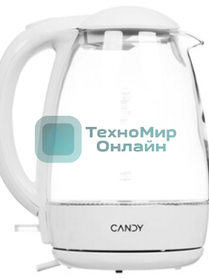Чайник электрический Candy CK-300 1.8л. 2200Вт белый корпус: Металл/стекло/пластик