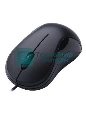 Мышь проводная Oklick 115S черный, 1200 dpi, USB, кнопки - 3