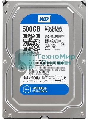 Жесткий диск Western Digital Original SATA-III 500Gb WD5000AZLX Blue (7200rpm) 32Mb 3.5