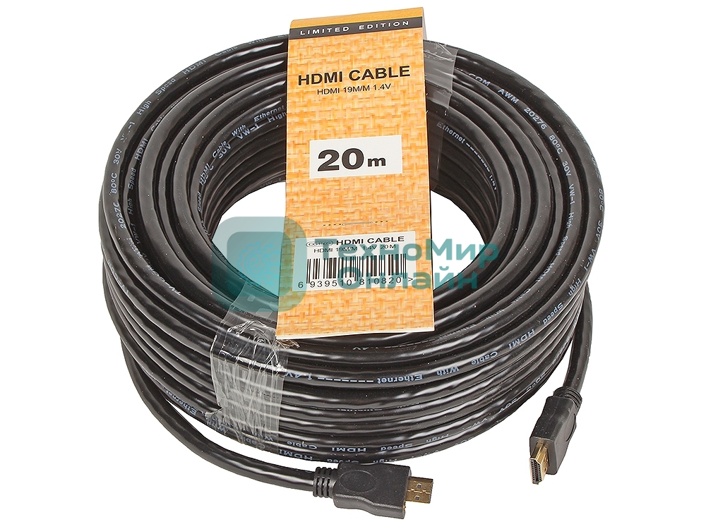 Кабель цифровой TV-COM HDMI19M to HDMI19M, V1.4+3D, 20m CG150S-20M