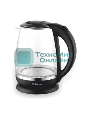 Чайник электрический Sakura SA-2719BK 2 л, стекл подсв