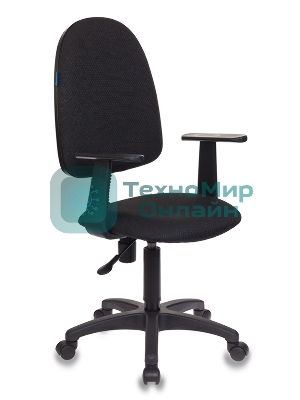 Кресло Бюрократ CH-1300/T-15-21 черный, экокожа, 120 кг, механизм качания