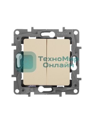 Переключатель 2кл. 10AX, сл.кость ETIKA 