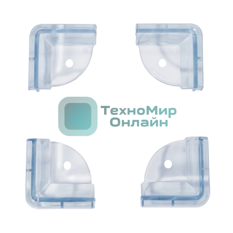 Прозрачные треугольные накладки-протекторы для мебели (4.3*4.3*2.1 см). 4 шт. 