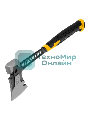 Топор цельнокованый Denzel 600 г, двухкомпонентная обрезиненная рукоятка