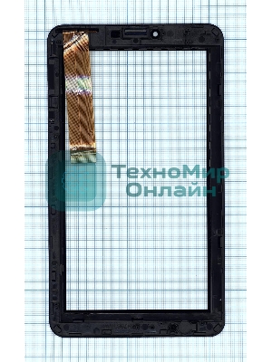Сенсорное стекло (тачскрин) для Irbis TZ63L, черное с рамкой