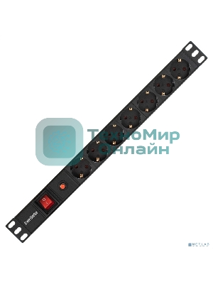 Блок розеток горизонтальный ExeGate ServerPro PDU-19H702 Al-7S-C14-SW-O, 19