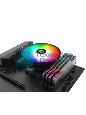 Кулер ID-COOLING DK-03 RAINBOW черный/серебристый 120мм алюминий 1800rpm 26db 4-pin 100W 63мм