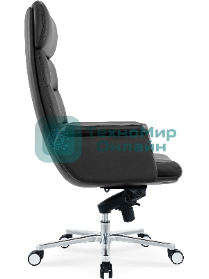 Кресло Cactus CS-LBK-AMSTERDAM черный, кожа, 120 кг, подголовник, механизм качания