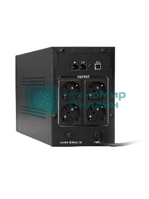 Источник бесперебойного питания ExeGate SpecialPro UNB-2200.LED.AVR.EURO.RJ.USB 2200VA/1300W, LED, AVR, 4 евророзетки, RJ45/11, USB, черный