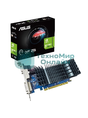 Видеокарта Asus PCI-E GT710-SL-2GD5-BRK-EVO NVIDIA GeForce GT 710 2Gb 64bit GDDR5 954/5012 DVIx1 HDMIx1 CRTx1 HDCP Ret low profile