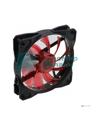 Вентилятор для корпуса Digma DFAN-LED-RED черный, 120 мм, 1200 об/мин, 23 дБ, 4 pin