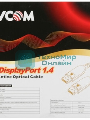 Активный оптический кабель VCOM D3751-10M DP1.4 32Gbs/8K@60Hz 10м D3751-10M