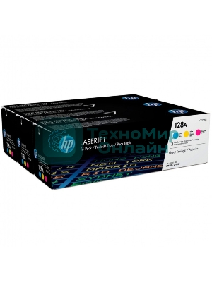 Картридж лазерный комплект HP CF371AM голубой/пурпурный/желтый для LaserJet PRO CP1525N/CP1525NW (3 х 1300)