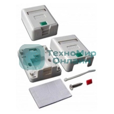 Коробка Lanmaster LAN-SA1/S-WH Keystone RJ45 кат.5e белый